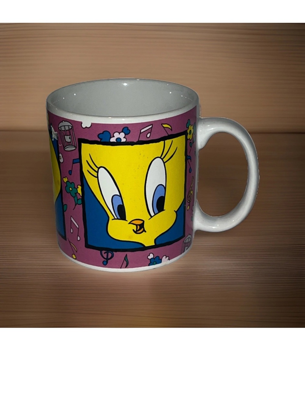Sakura Pink and Yellow Cartoon Ceramic Coffee Mug